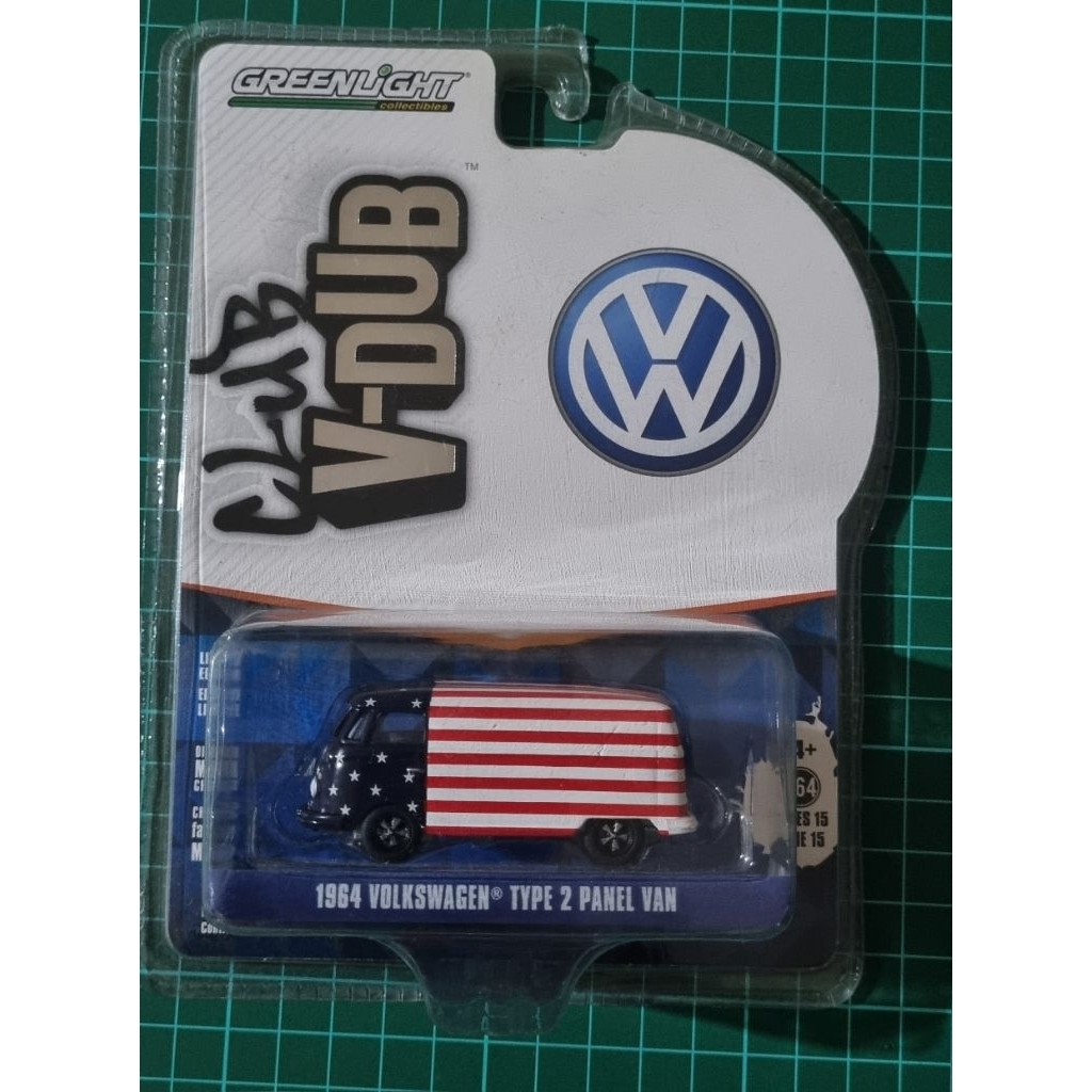 Diecast skala 64 Greenlight Vdub VW panel Van
