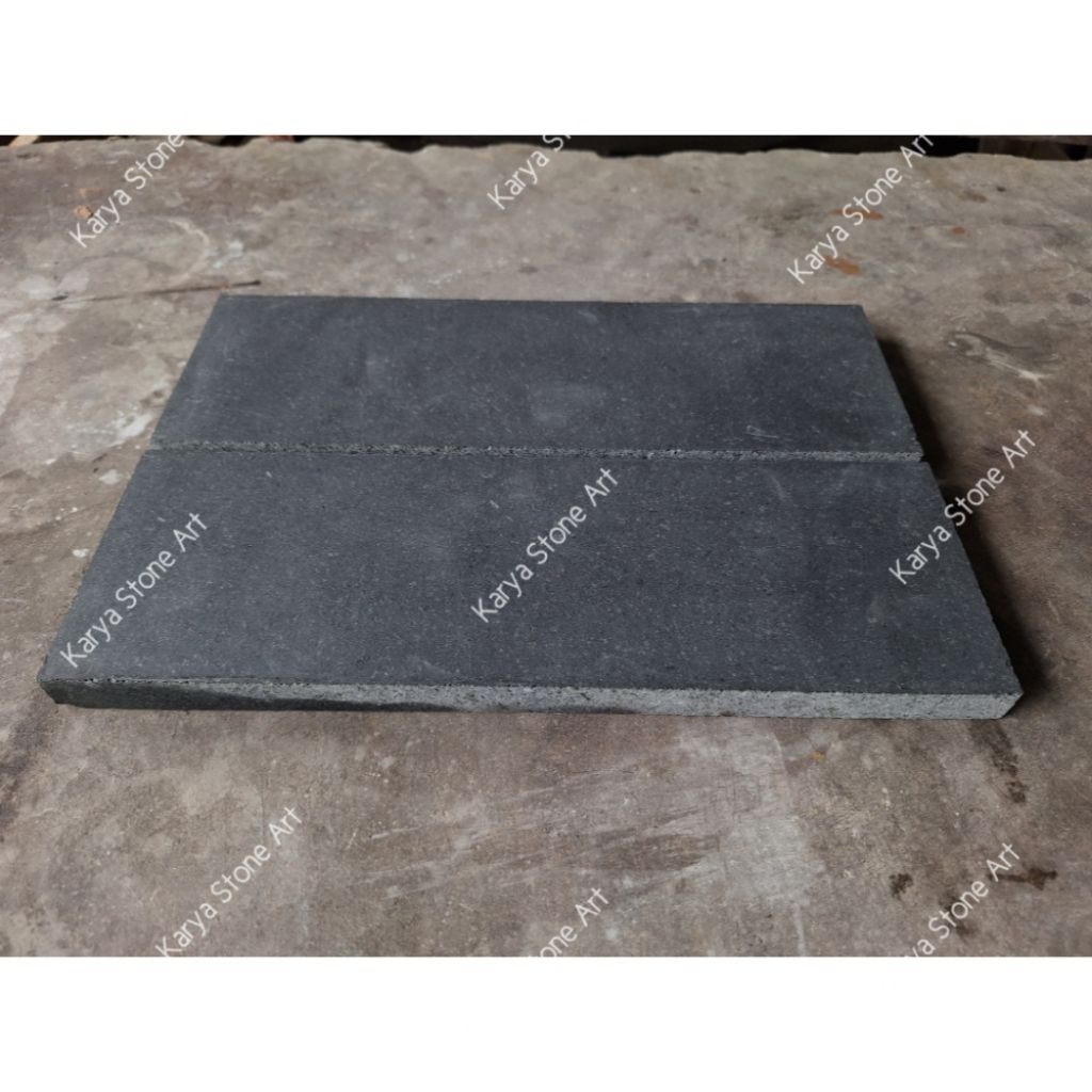 Batu Andesit Poles Honned 10x40cm | Batu Alam Andesit Hitam | Batu Andesit Matte | Batu Andesit Doff