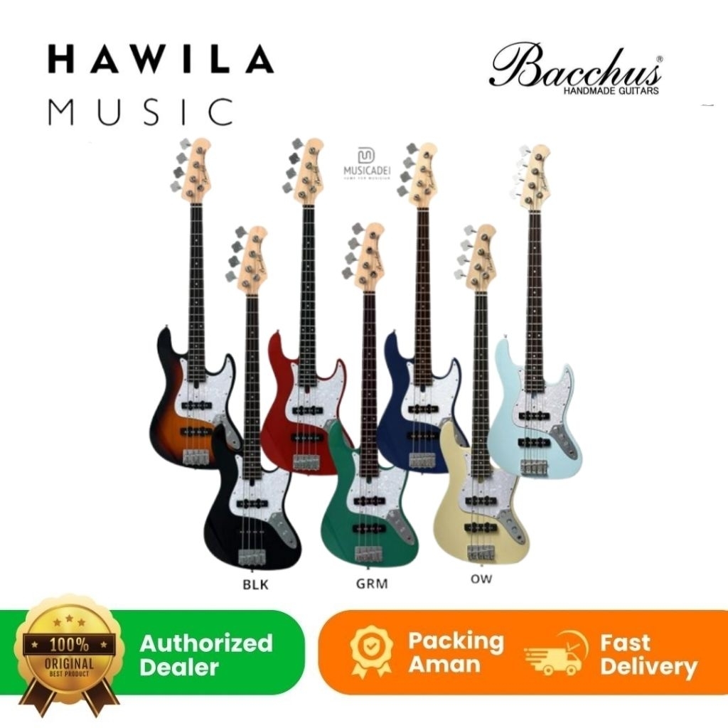 Gitar Bass Elektrik Bacchus WJB Mini R BLK , Bacchus Wjb Mini R CAR , Bacchus Wjb Mini R DLPB , Bacc