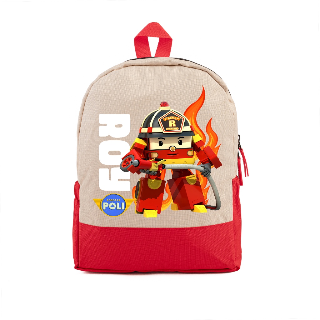 Tas Ransel Anak Laki-laki Backpack Anak Perempuan Karakter ROBOCAR POLI ROY