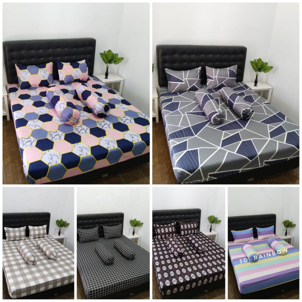 Sprei Motif Aesthetic Sprei Motif Kotak 180x200 160x200 120x200