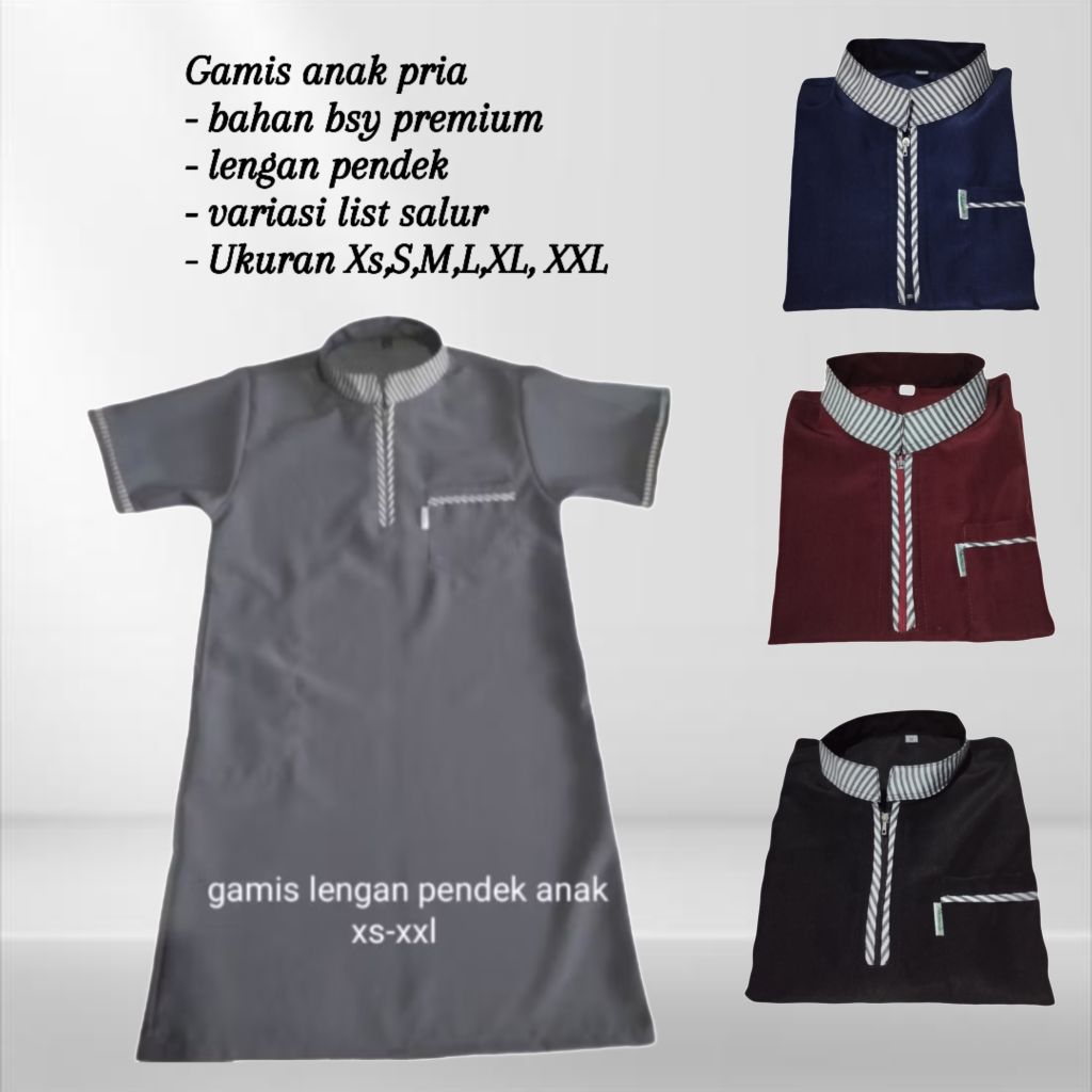 jubah gamis anak laki-laki lengan pendek | jubah Pakistan