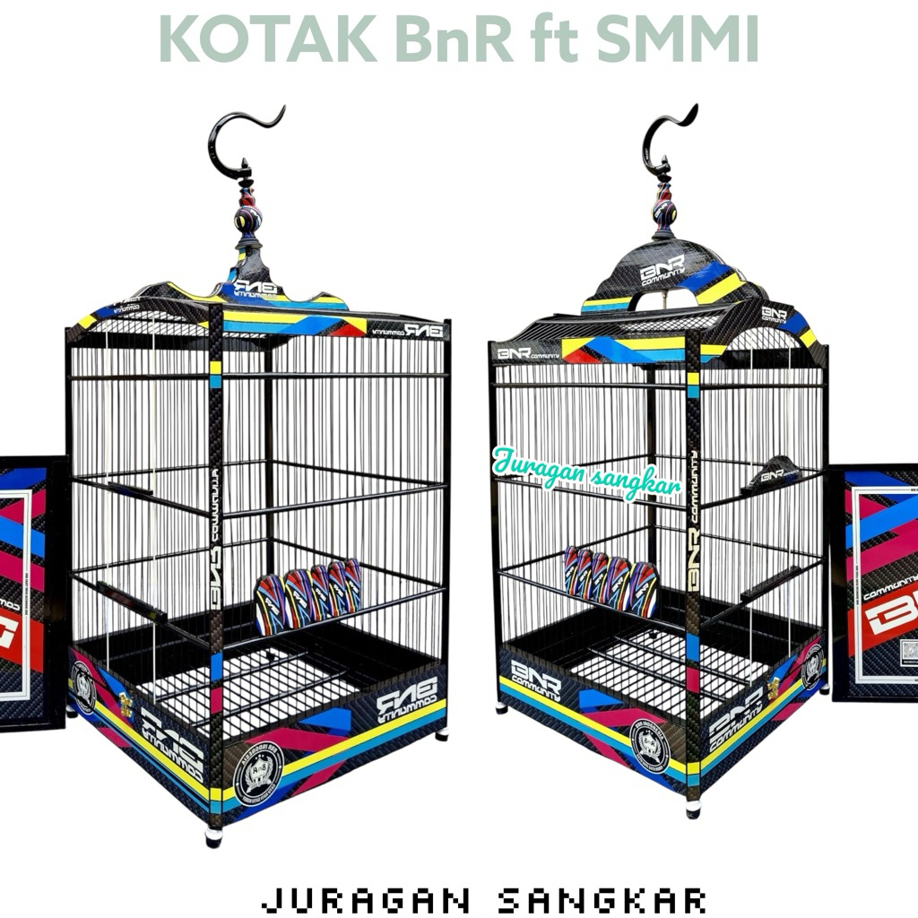 (GOJEK) sangkar kandang kotak decal BnR B&R feat SMMI jeruji fiber