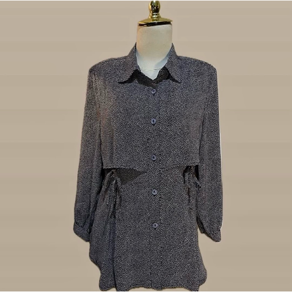 Shifonery Polka Browny Vintage Shirt.