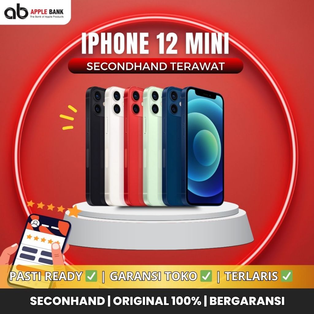 IP 12 MINI 64GB/128GB/256GB SECOND INTER NORMAL BEKAS TERAWAT BERGARANSI