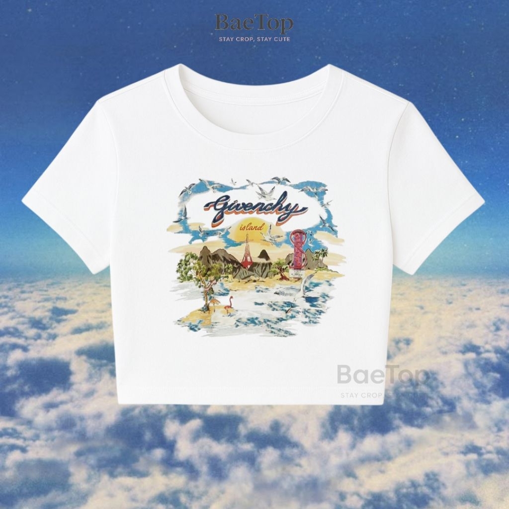 CROP TOP GIVENCHY ISLAND VINTAGE | CROPTOP | CROP TOP HITAM | CROP TOP PUTIH | CROP Y2K | BOOTLEG | 
