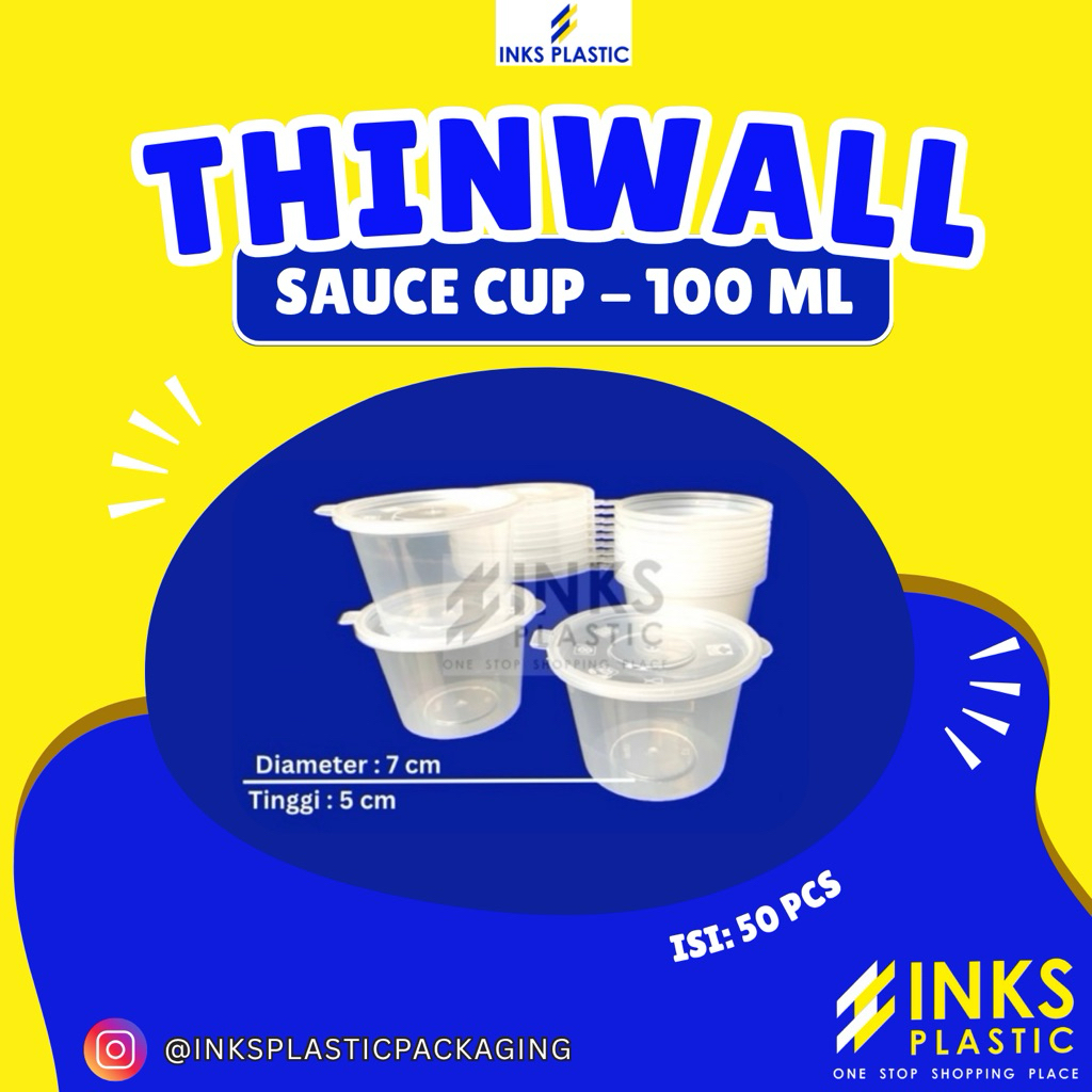 THINWALL SAUCE CUP 100 ML CUP SAOS SAMBAL 100ML