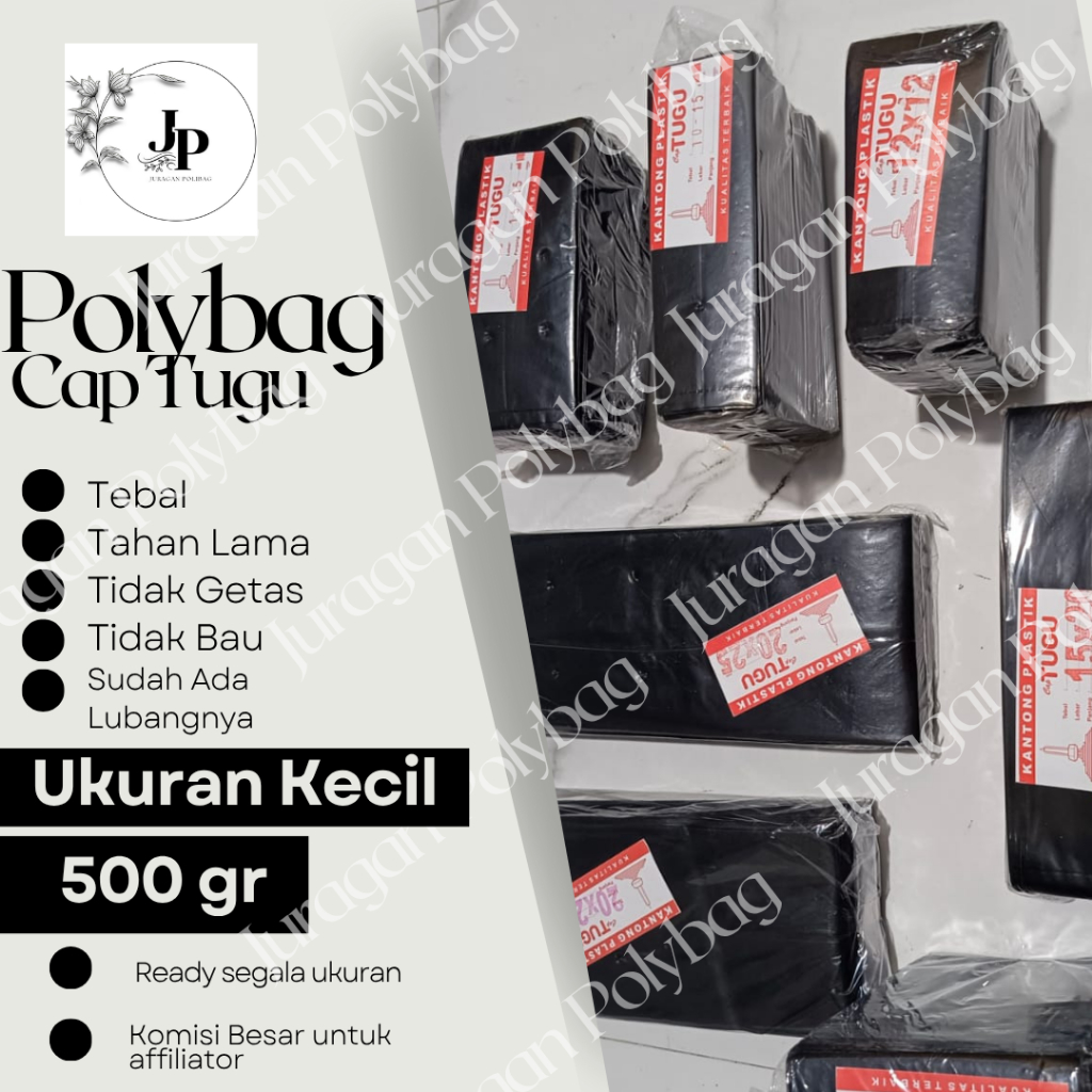 (500 gr)  Polybag Tanaman Ukuran Kecil Plastik Polybag / Polibag Tanaman Untuk Semai Terlaris
