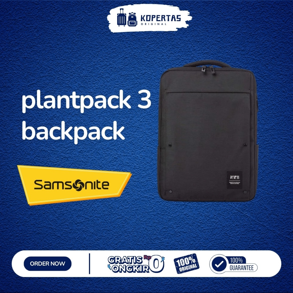 Samsonite Red Plantpack Tas Ransel Hitam - Pria Wanita