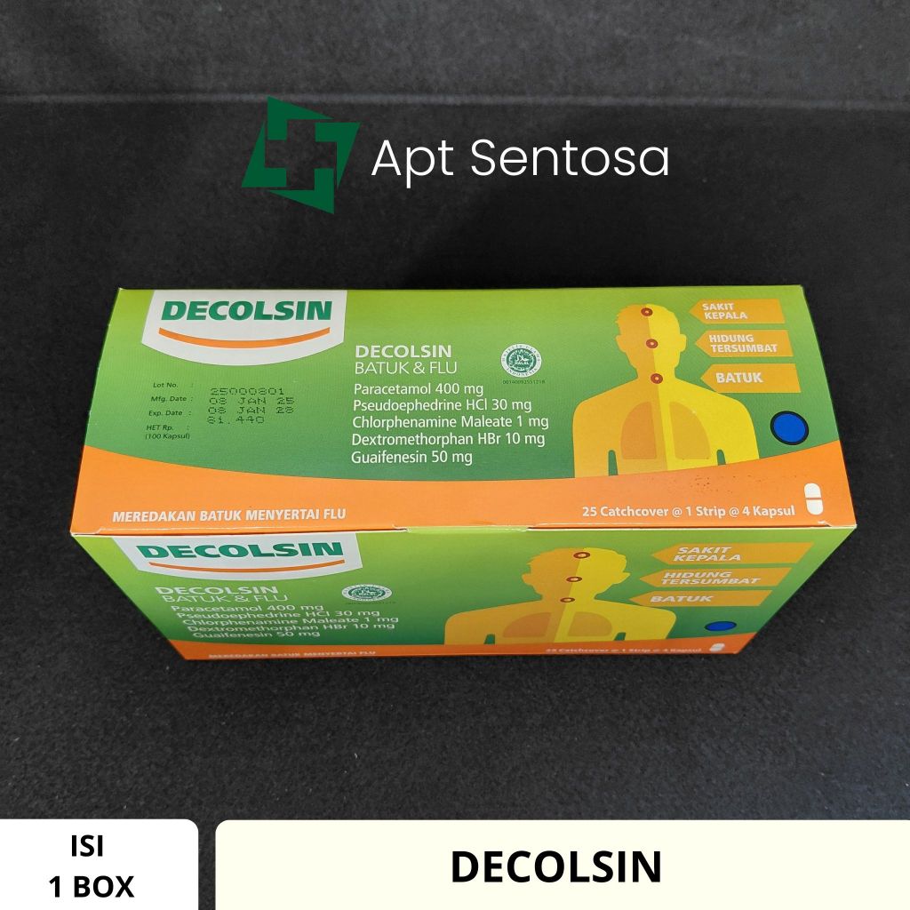 Decolsin 1 BOX / PER BOX isi 25 Lembar
