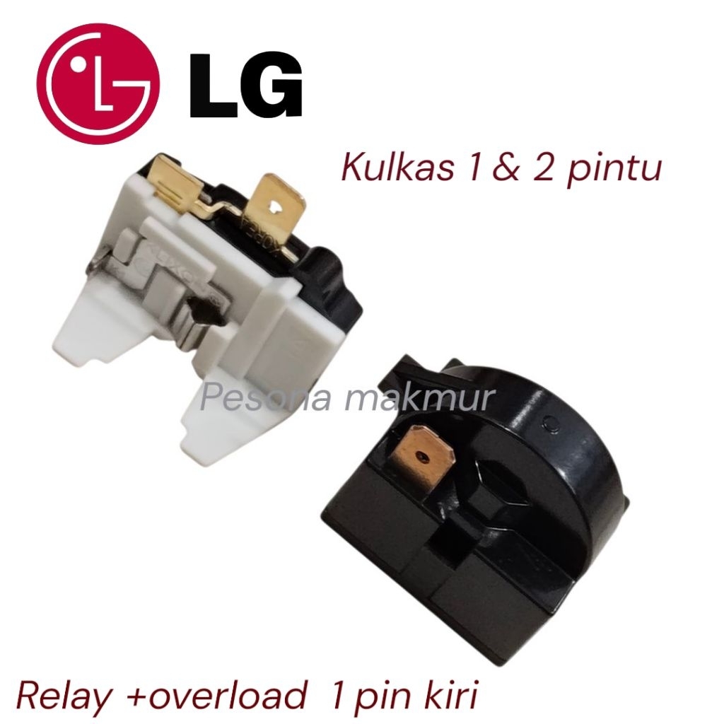 Relay +ptc overload 1 pin kiri  kulkas LG 1& 2 pintu