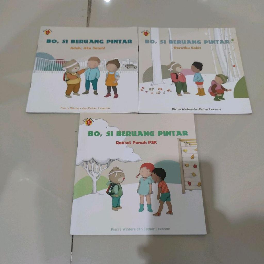 BEKAS - ORIGINAL - Paket Buku Cerita Anak - Bo, Si Beruang Pintar - Aduh, Aku Jatuh - Ransel Penuh P