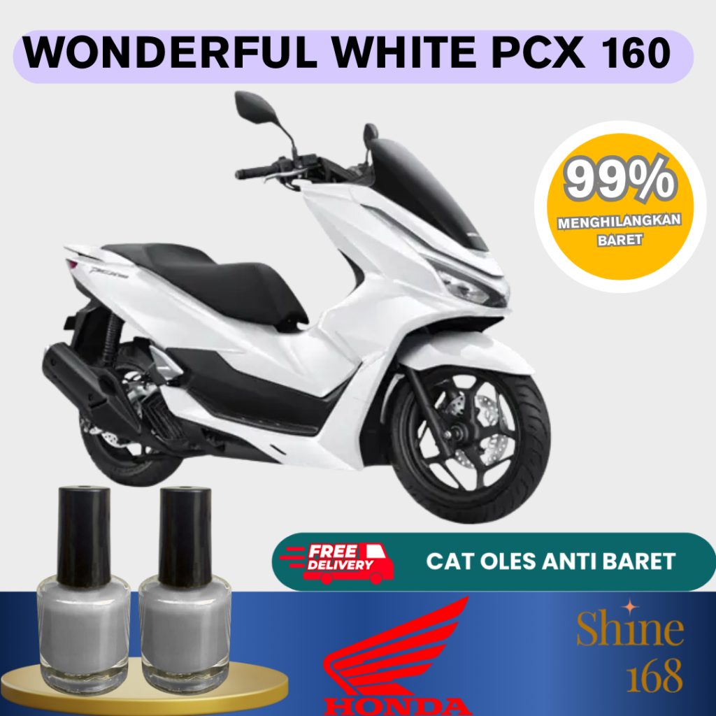 Cat Oles Motor White Pearl Honda PCX 160 Putih Mutiara