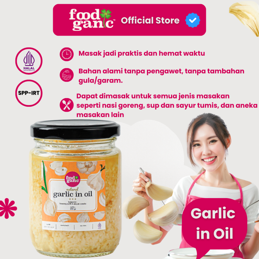 Canola Bacem Bawang Putih Cincang (Minced Garlic in Oil)
