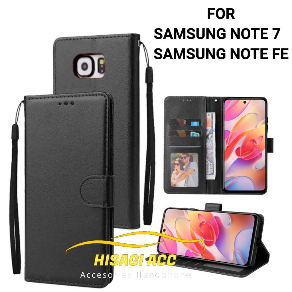 Casing Hp Cover hp Untuk SAMSUNG GALAXY NOTE 7 / NOTE FE Leather Flip Case Dompet