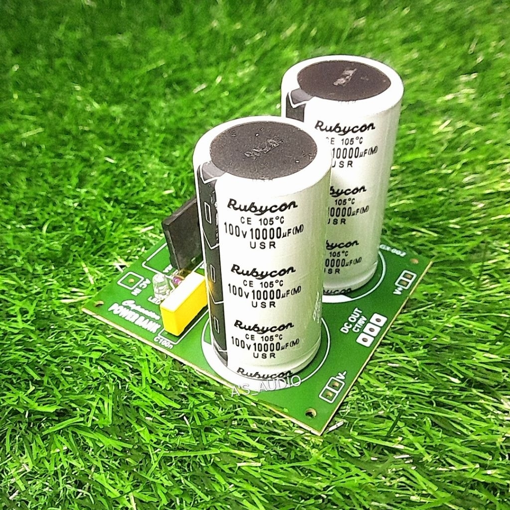KIT PCB 2 ELCO 100V 10000UF RUBYCON USR PUTIH 1SET