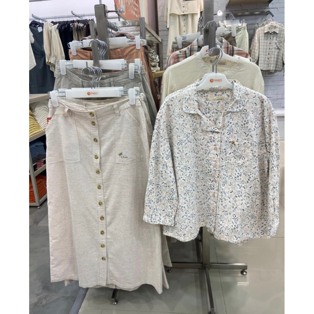 TRISET - Rok & Blouse Wanita Original