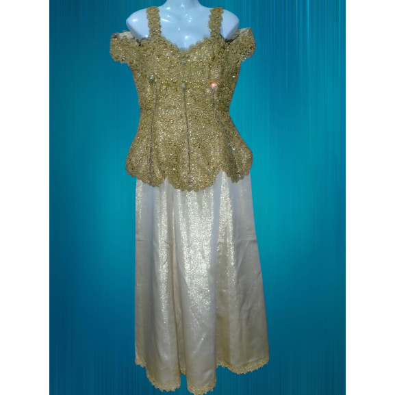 gaun nikah terpisah preloved gold