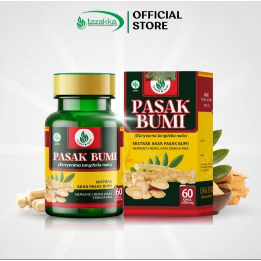 Kapsul Extrak Pasak Bumi Kalimantan Original. Tongkat Ali. Herbal BPOM. isi 60 kapsul