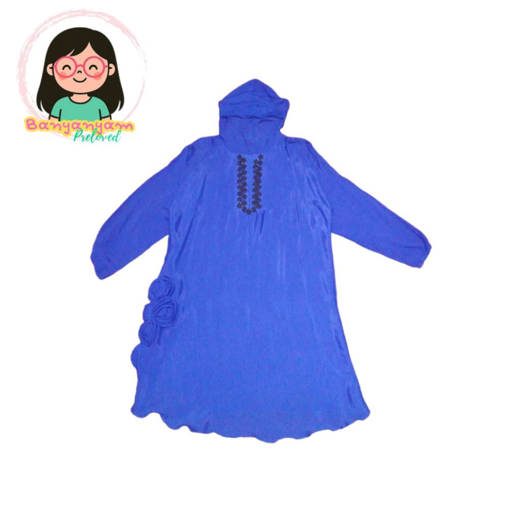 Preloved Tunik Zipper Hoodie