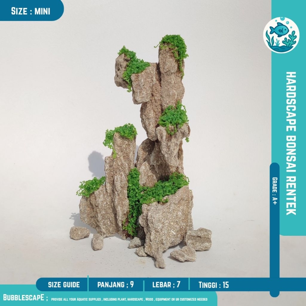 HARDSCAPE TEBING MINI AQUARIUM (SANDSTONE CLIFF) |Hardscape Natural Ornamen Hiasan |Tanaman Aquatic 