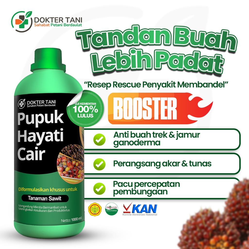 PHC Booster SAWIT 1 Liter - POC Mikroorganisme Nutrisi ZPT dan Extra Tricoderma & Pseudomonas Fluore