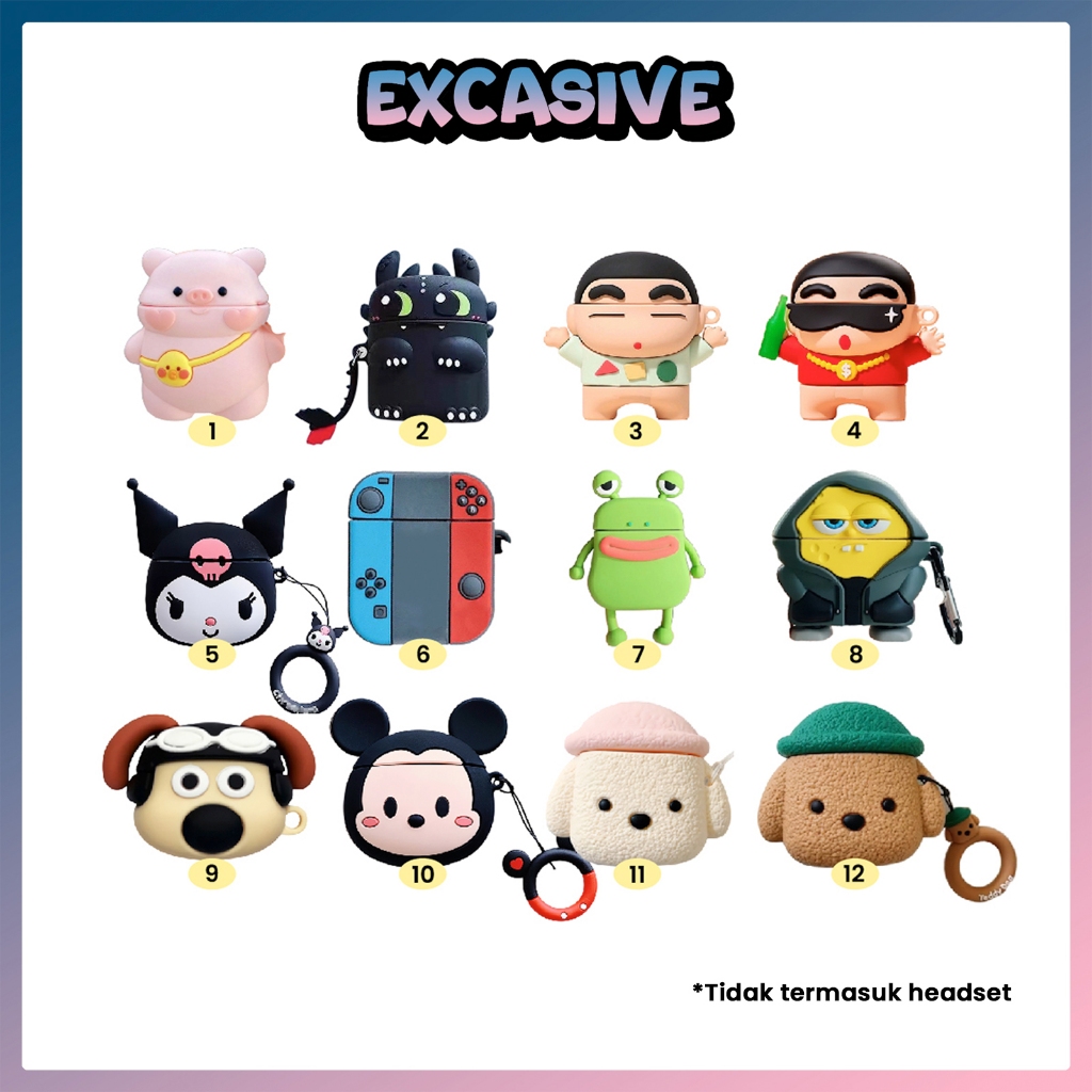 [LP] Case Lenovo LP40 / LP40 Pro / LP40 S Thinkplus Wireless Bluetooth Earphone Cartoon Cute