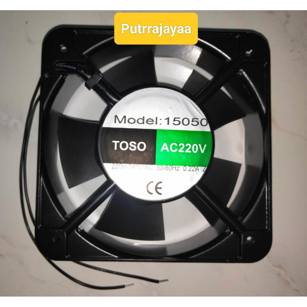 Cooling Fan TOSO 15x15 cm AC 220V Ball Bearing / Cooling Fan 15 cm AC 220V TOSO Model 15050