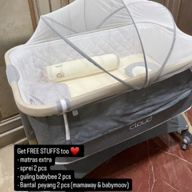 PRELOVED BABY BOX / BABYELLE CLOUD - BEST THING DEAL- GRATIS MATRAS + BABYMOOV BANTAL , GULING / KAS