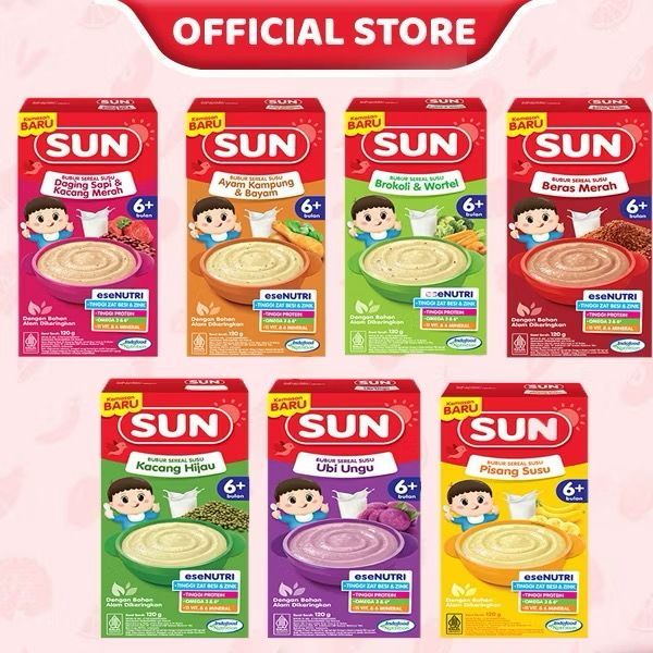 SUN Bubur Sereal Susu 120 g / SUN BUBUR CEREAL SUSU 120 Gr
