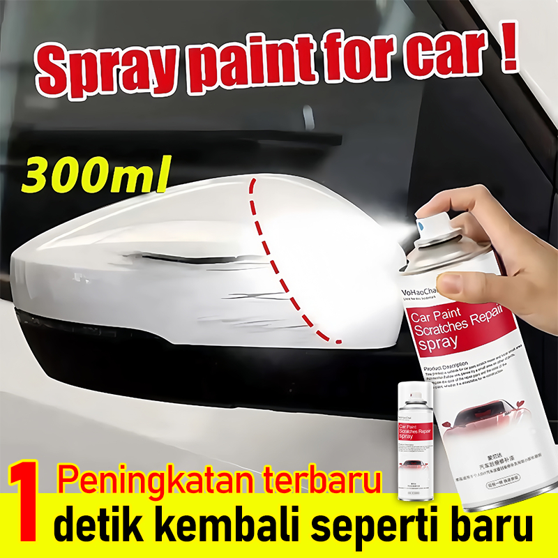Cat semprot body motor mobil putih/hitam anti gores semprot compound kompon penghilang baret mobil k