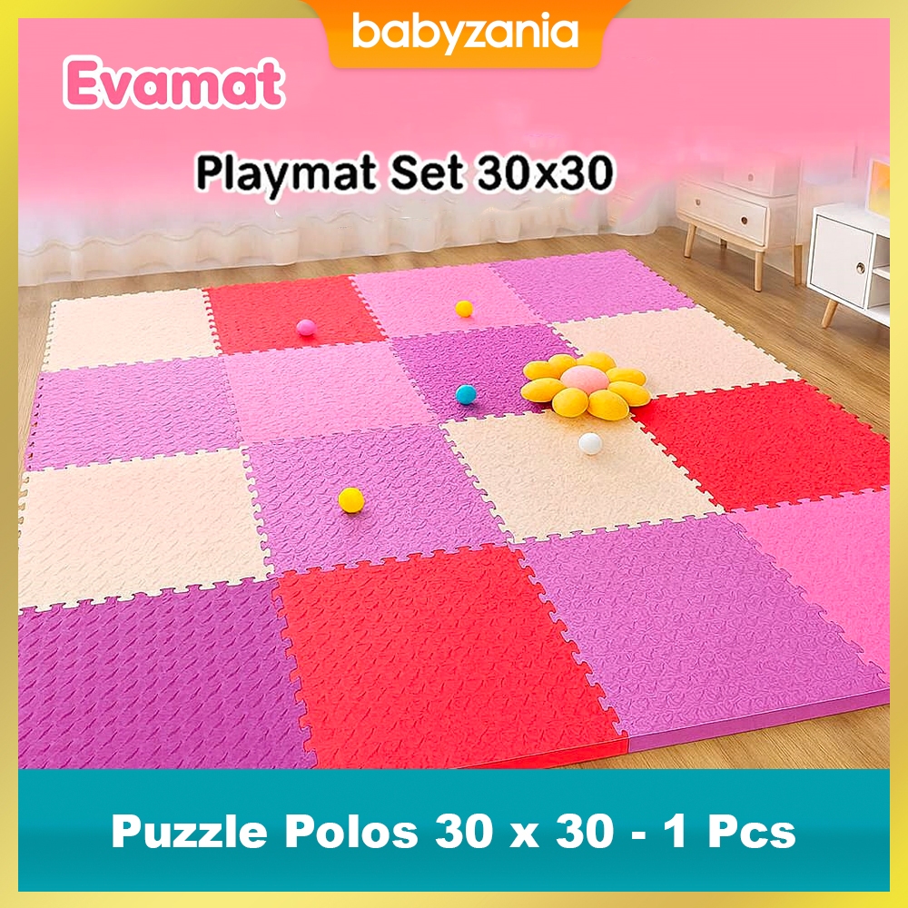 Evamats Puzzle Polos / Hewan / Kids Matras Puzzle Karpet Bayi Playmat - 30 x 30