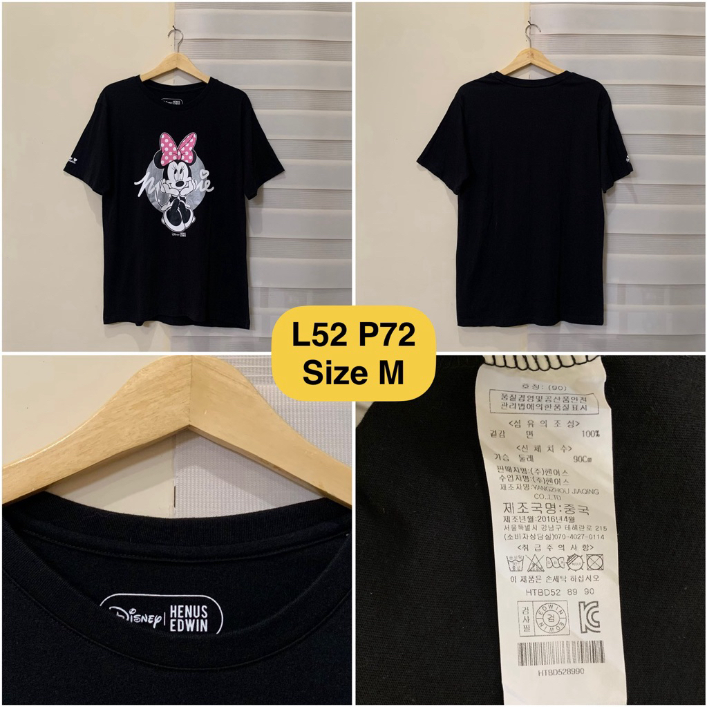 Kaos Henus Edwin X Disney Hitam Original