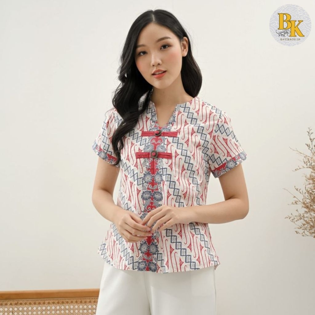 Atasan Batik 208 WIB/ Blouse Batik Modern / Standart ,Jumbo, Super Jumbo / Batik Couple / Batik Keki