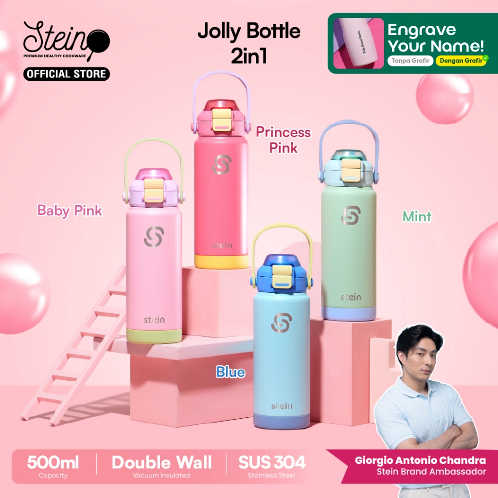 Stein Tumbler Jolly Bottle 2in1 500ml - Botol Minum Dua Fungsi 500ml