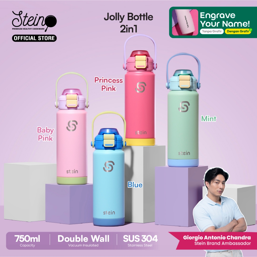 Stein Tumbler Jolly Bottle 2in1 750ml - Botol Minum Dua Fungsi 750ml