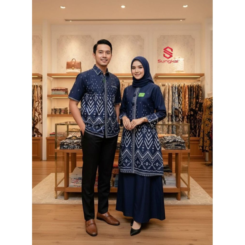 Baju Batik Tunik SMOK Bordir Premium | Batik Tunik Couple | Batik Tunik Modern | Batik Sarimbit | Ba