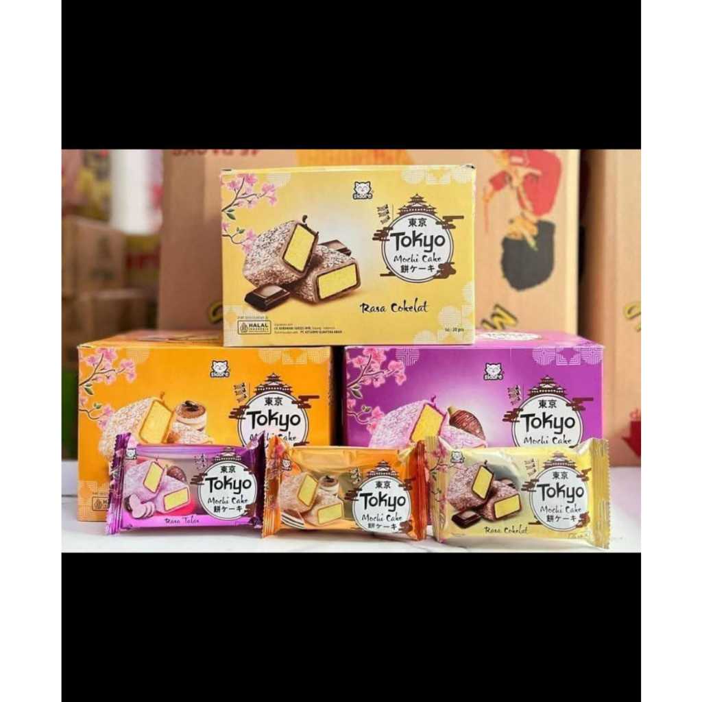 Tokyo Mochi Cake Box Isi 20 Halal 32g