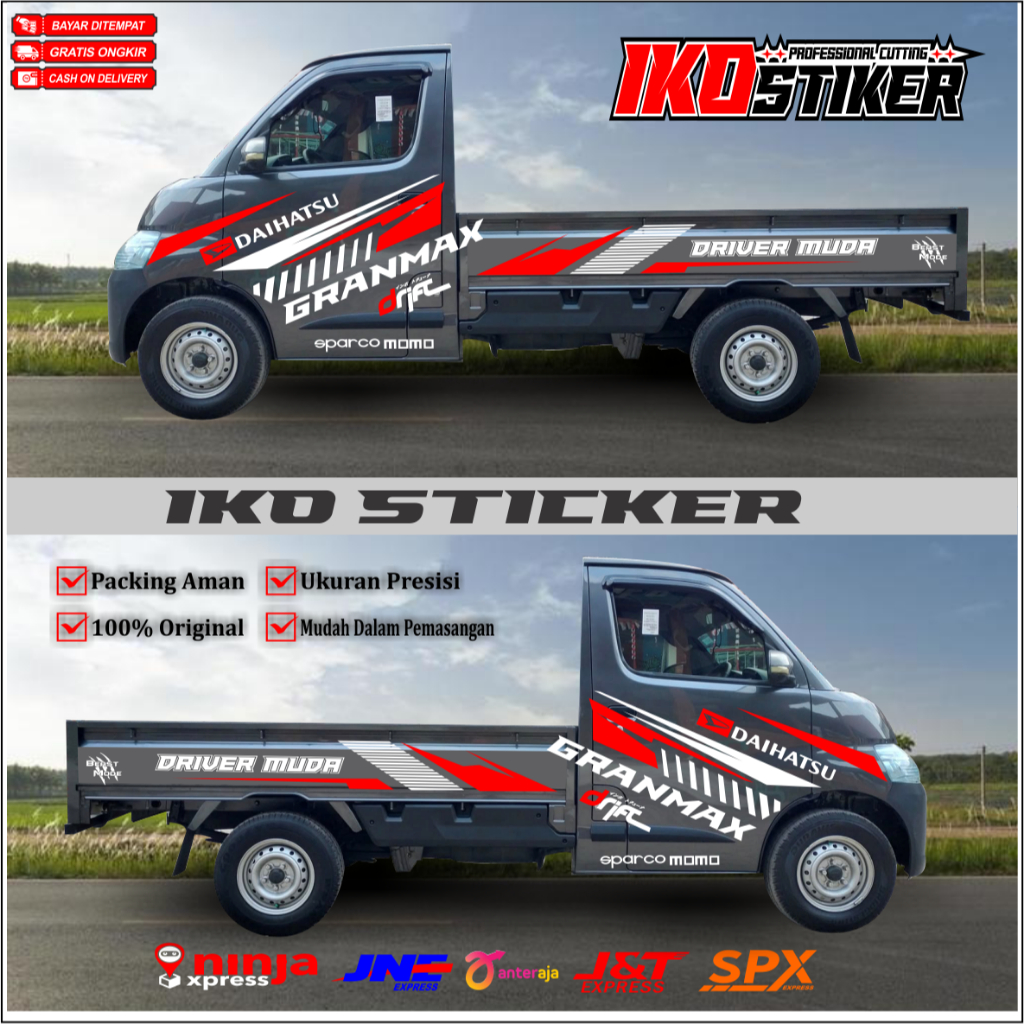 Promo Stiker Cutting Mobil Pickup Daihatsu Granmax Stiker Granmax Stiker Pick Up Carry Mega
