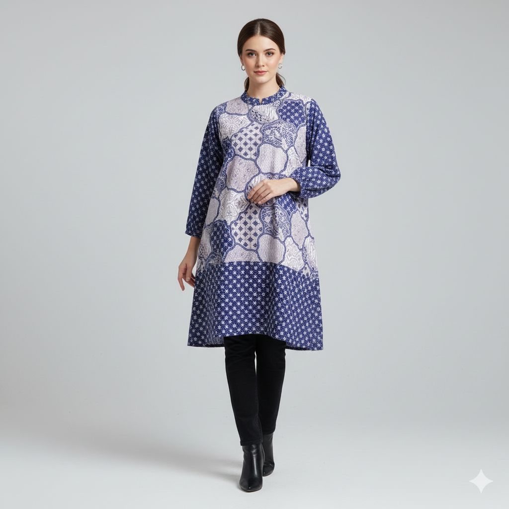 Tunik batik paris kombinasi truntum Jumbo