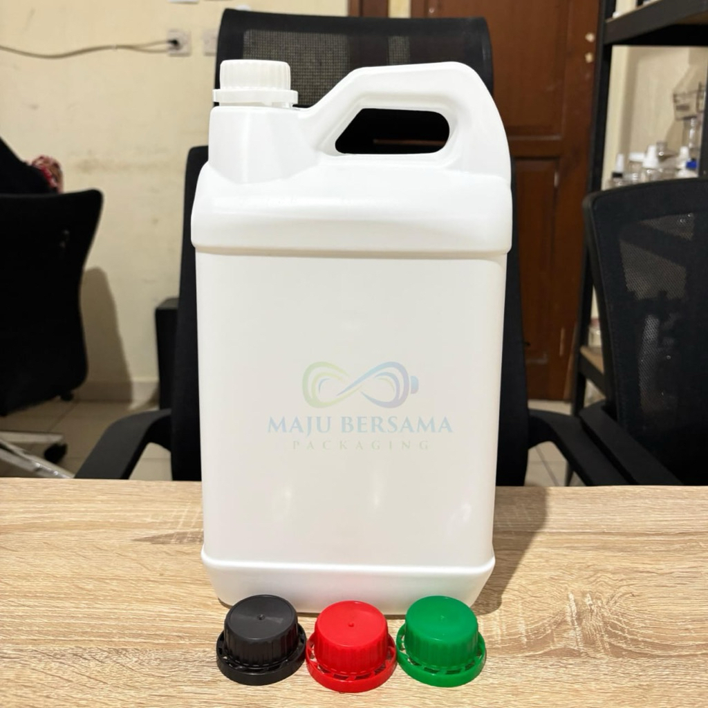 Jerigen 5 Liter Putih Susu SEGEL / Jerigen Minyak Goreng / Jerigen Pewangi Pakaian