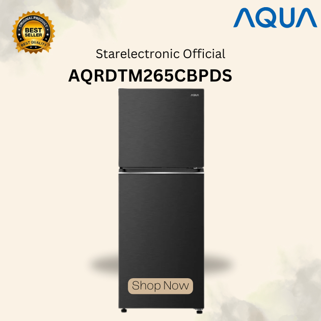 PROMO - AQUA KULKAS 2 PINTU AQRDTM265CBPDS