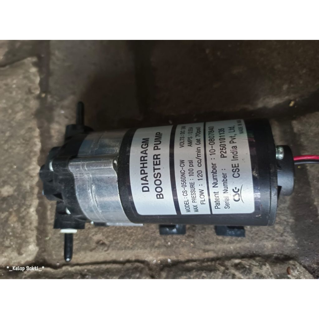 Diapraghm Booster Pump 24V Dc