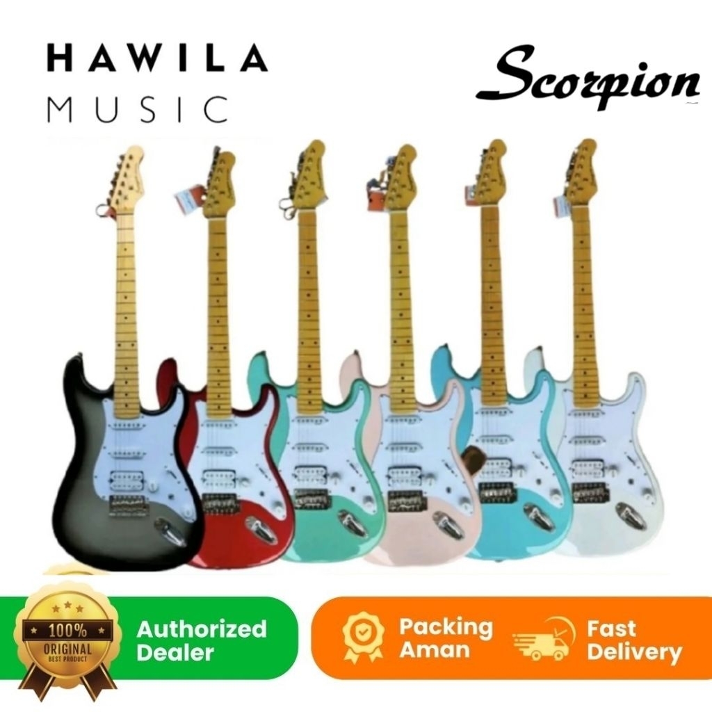 Gitar Elektrik Scorpion PS28 Premium Series Guitar Scorpion PS 28 HSS With Bag