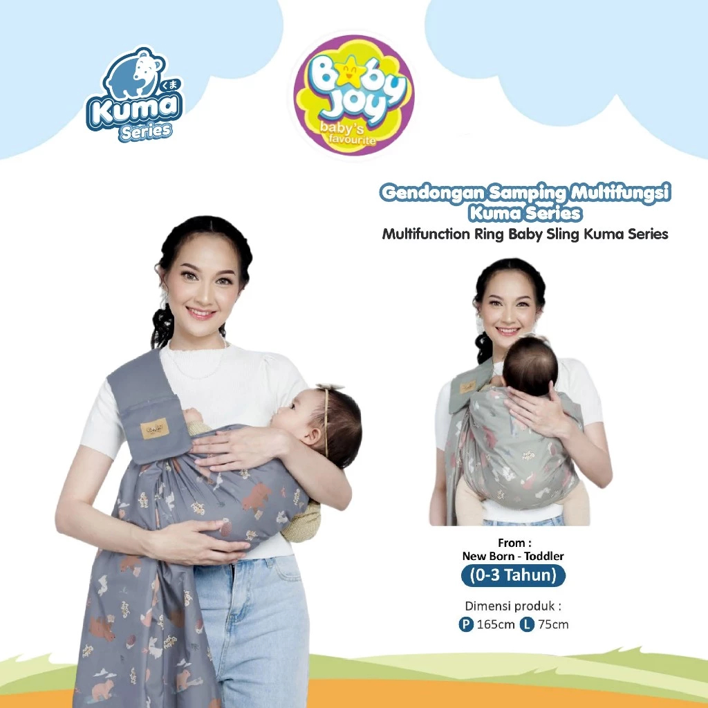 BJG2043 Baby Joy Gendongan Samping Multifungsi Kuma Series - Gendongan Bayi