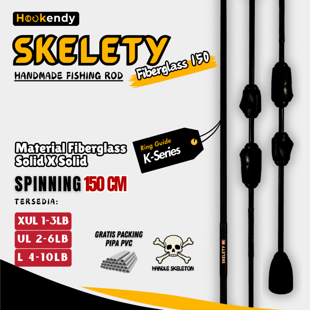 Joran Skelety Fiberglass 150cm Spinning