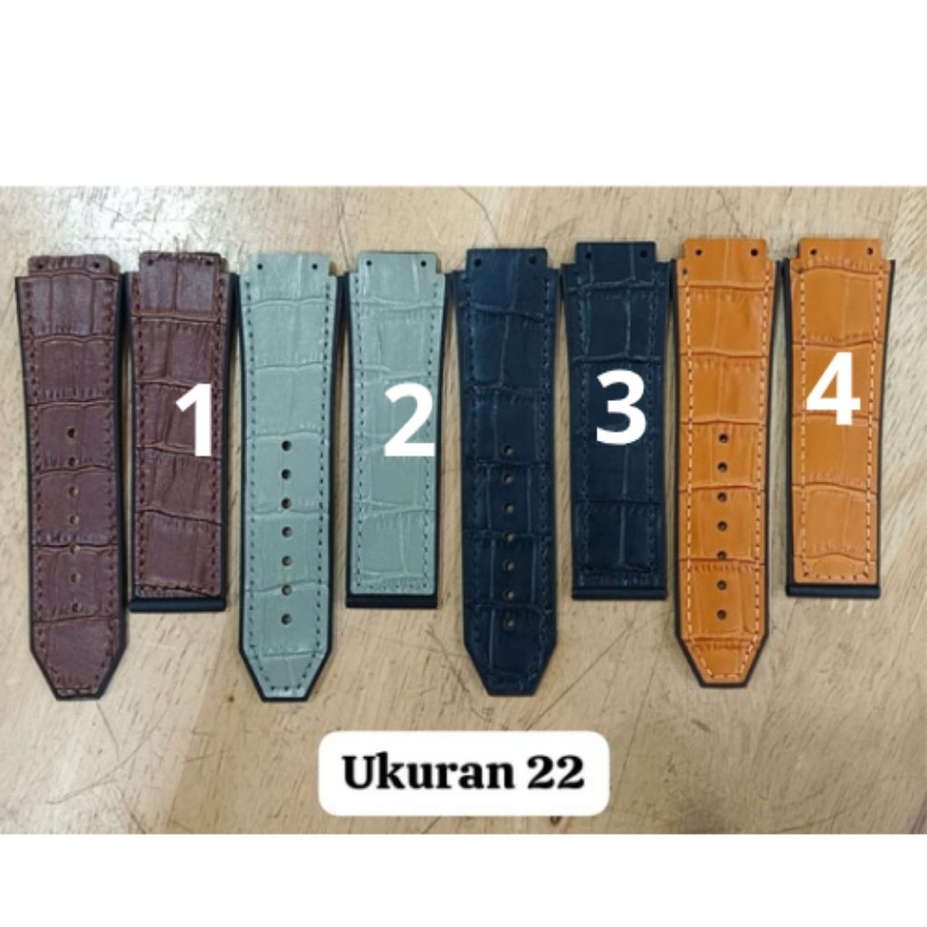 Tali Kulit Jam Tangan HUBLOT - Strap Kulit jam Tangan HUBLOT ukuran 22
