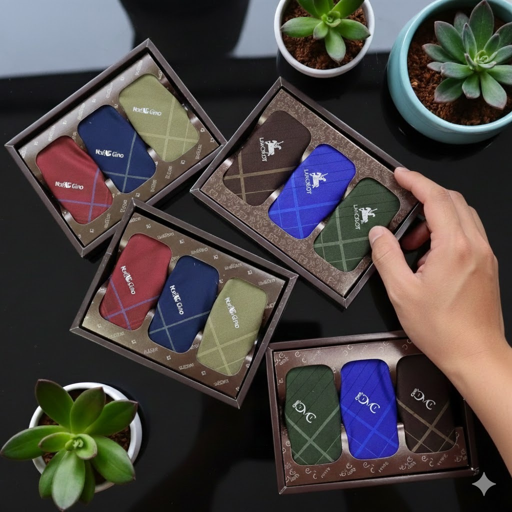 Sapu Tangan Polo Isi ( 6 Pcs ) | Saputangan Kain Dengan Warna ( Gelap ) Lap Tangan | Handuk Wajah | 