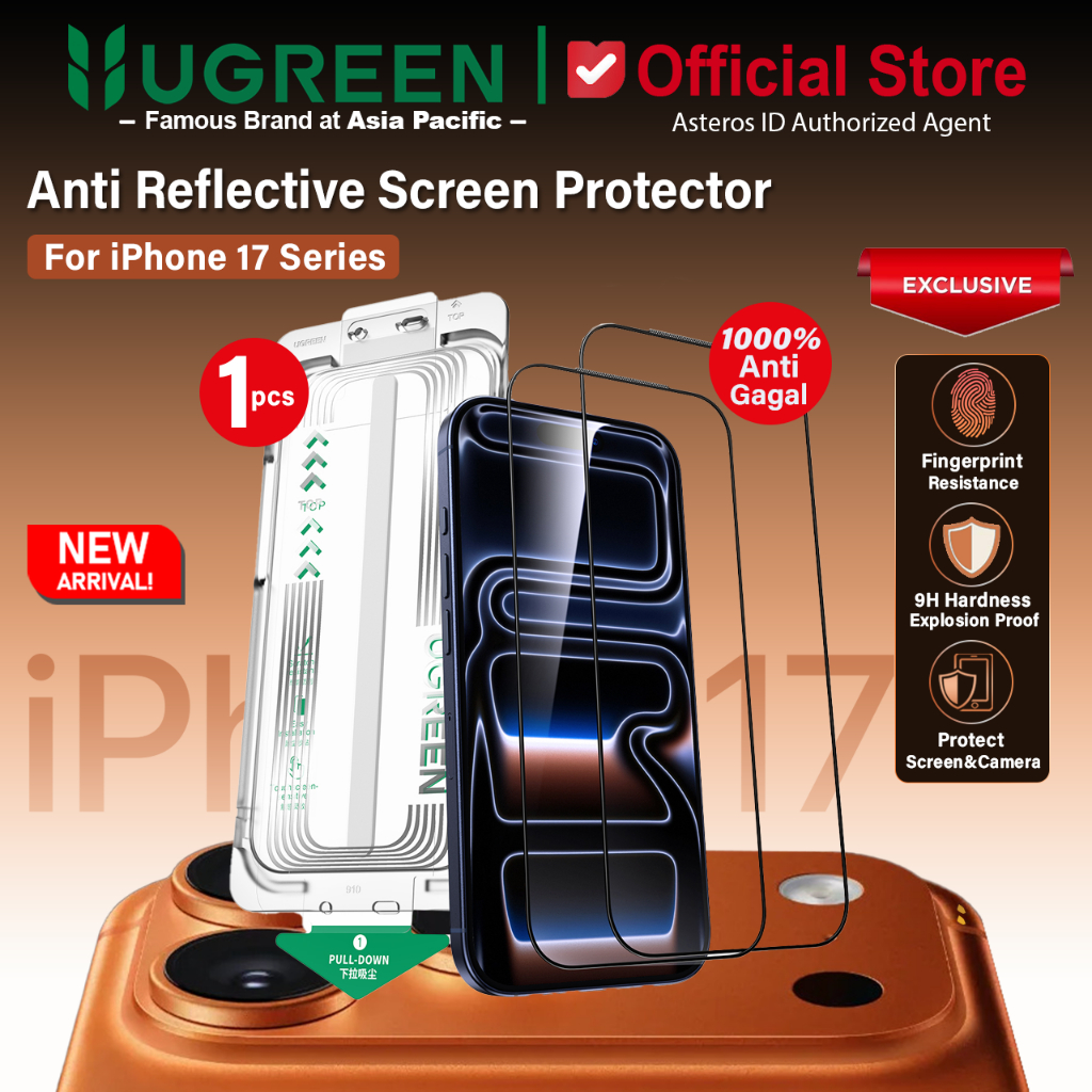 UGREEN Tempered Glass iPhone 17 17 Pro 17 Pro Max Anti Reflective HD Screen Protector