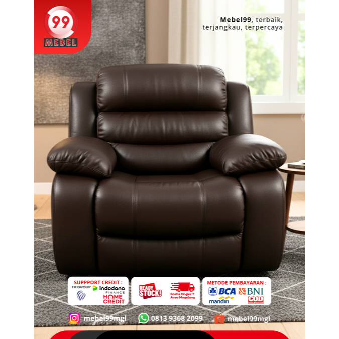 SOFA RECLINING CANOVA SINGLE minimalis sofa santai sofa murah sofa terjangkau